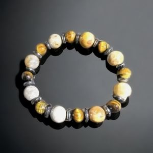 TIGER Eye Bracelet - Coral Jade - Unisex